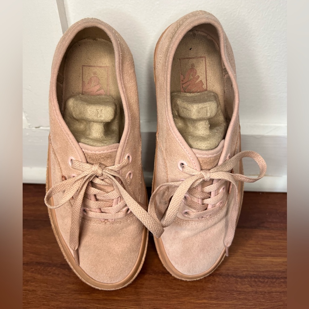 Vans authentic platform 2.0 suede outsole evening sand/muted clay skate shoe EUC - Picture 8 of 11